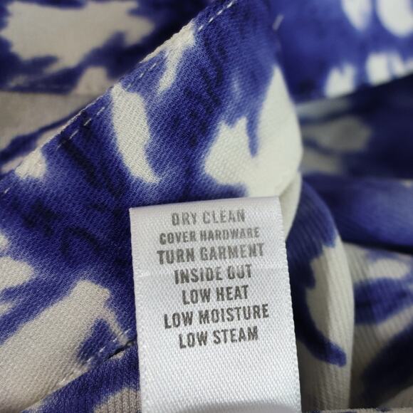 St John Floral Print Silk And Spandex Blend Shirt Dress Size 4 - Picture 8 of 13